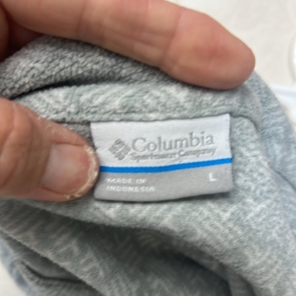 Woman’s Columbia 1/4 zipper jacket Gray and white geometric design Sz L - Picture 8 of 9